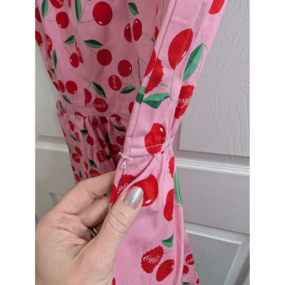 Stitch Shoppe Loungefly Coca-Cola Dress Women Pink Cherry‎ Retro - Size L - Picture 6 of 6